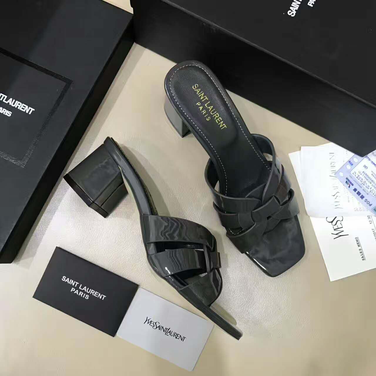 イヴサンローランコピー 靴 2024新作 Yves Saint Laurent レディース 美脚パンプス ローヒール yslx1772924-5