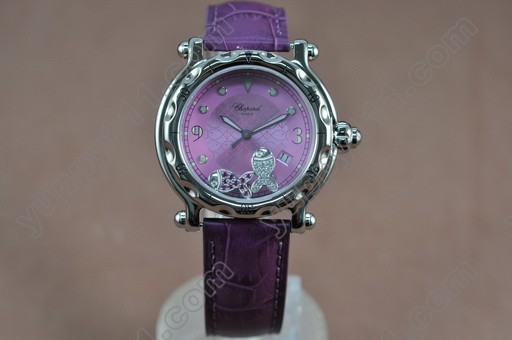 ショパールChopard Happy Sports SS/Le/Purple Swiss Quartzクオーツ