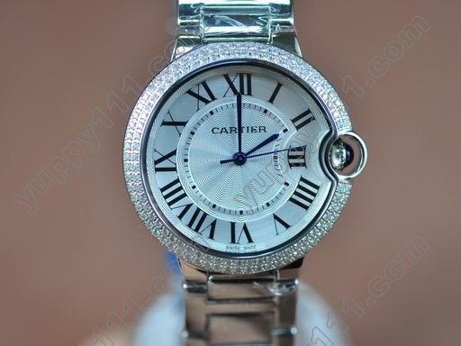 カルティエCartier Ballon Bleu de Cartier Ladies SS White Quartzクオーツ