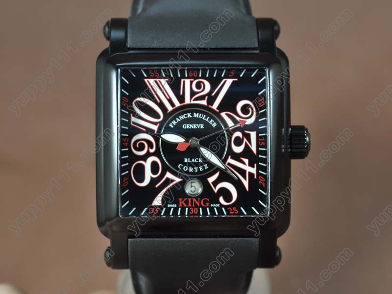 フランクミューラーFranck Muller Black King Conquistador PVD/RU Black dial A-2824-2自動巻き