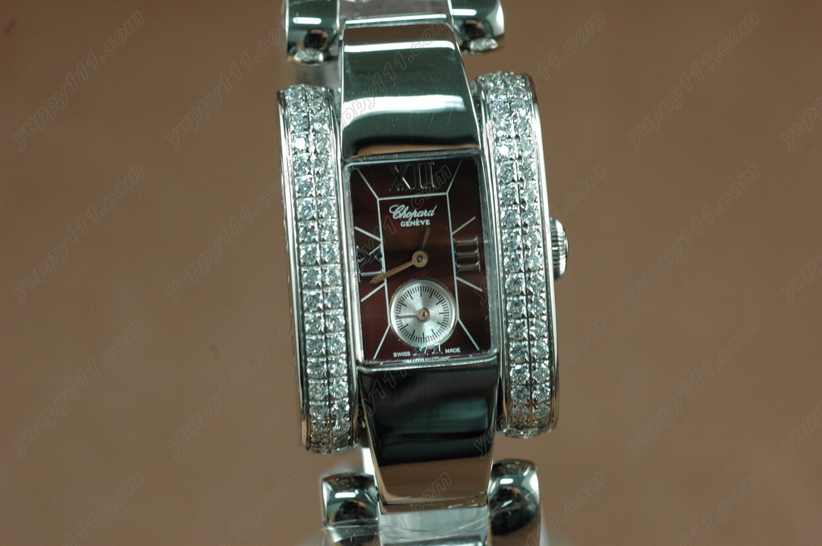 ショパールChopard Las Las Strada Ladies SS/2Diam Brown Swiss Qtz脕時計 c/w Boxset