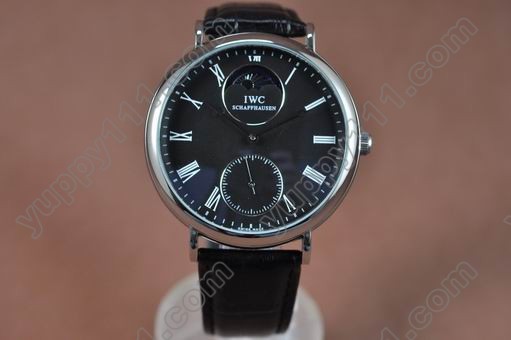 IWC Portofino Handwind RG/LE Black Asia 6498 18J手巻き