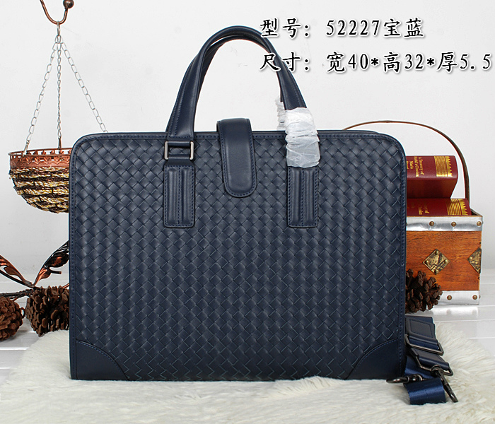 BOTTEGA VENETA ボッテガヴェネタバッグ コピー メンズ 2014春夏新作 ブルー ブリーフケース 52227-2