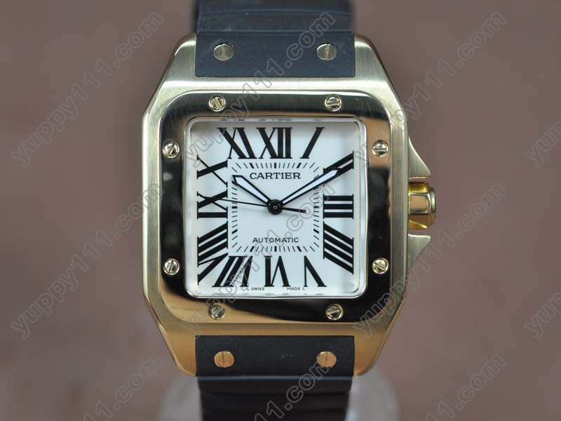 カルティエCartier antos 39mm YG/RU White dial A-2824-2自動巻き