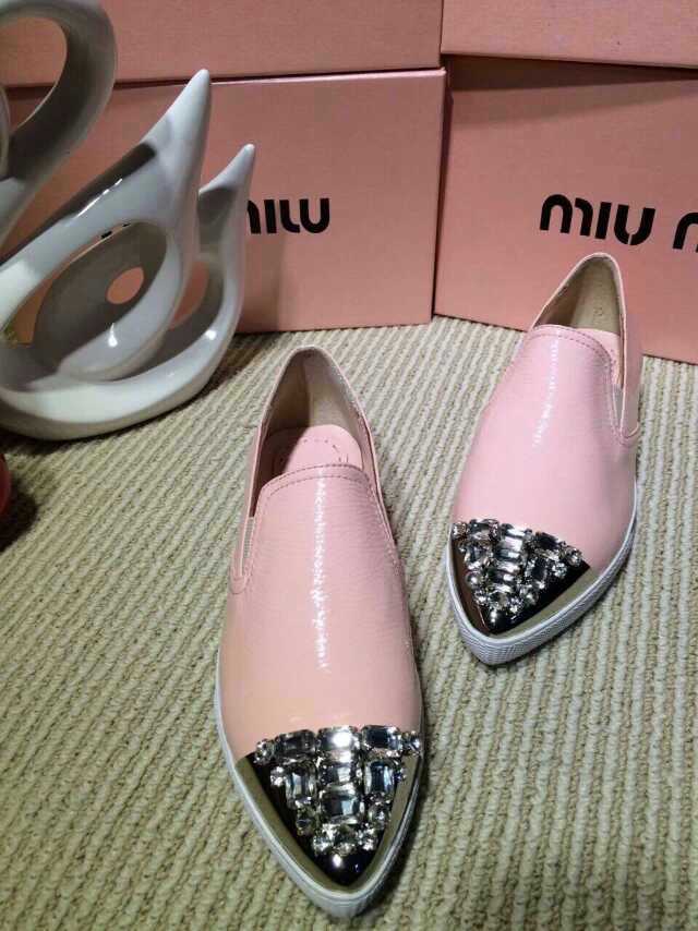 ミュウミュウコピー 靴 2024春夏新作 MIUMIU 超美品! レディース ポインテッドトゥ miushoes150306-1