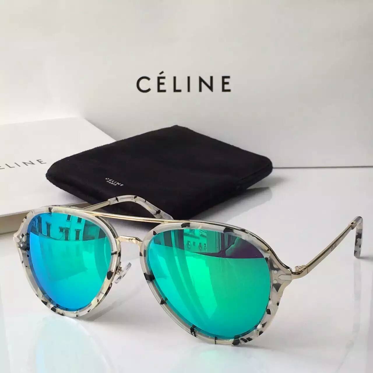 新品 セリーヌコピー サングラス 2024春夏新作 CELINE レディース UVカット サングラス ceglasses160314-3