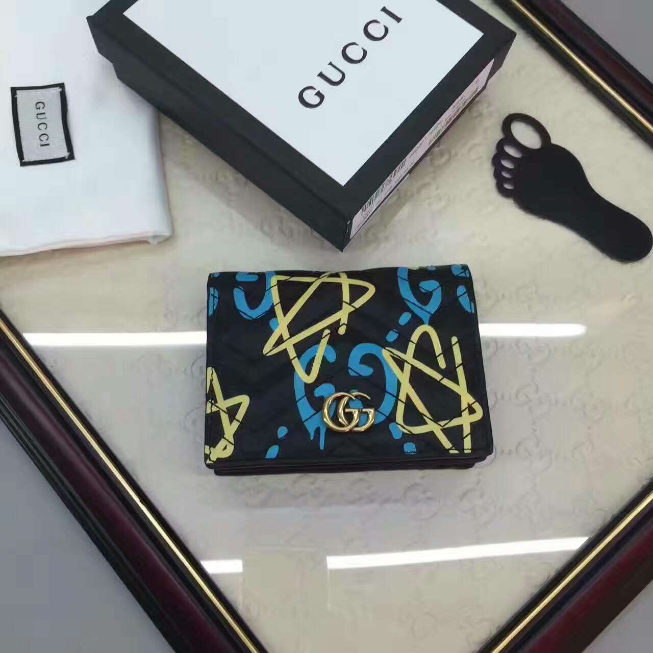 グッチコピー 財布 GUCCI 2024新作 レザー GG マーモント カードケース 443125-6