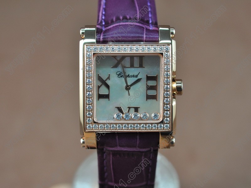 シャパールChopard Happy Diamonds Ladies RG Case White Dial Swiss Quartzクオーツ