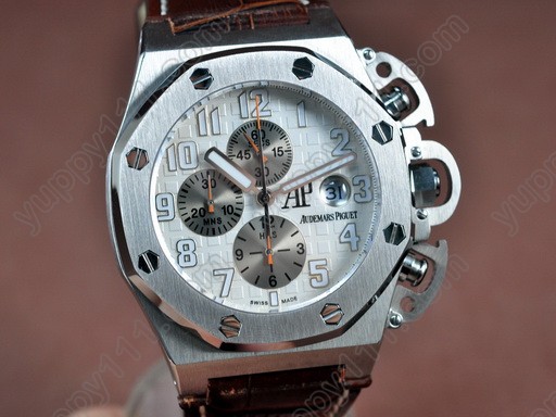 オーデマ・ピゲAudemars Piguet T3 Royal Oak Chrono SS/LE Wht A-7750 Sec@12自動巻き