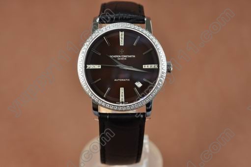 ヴァシュロンコンスタンタンVacheron Constantin Patrimony SS/LE/Diam Black Swiss Eta 2824-2自動巻き