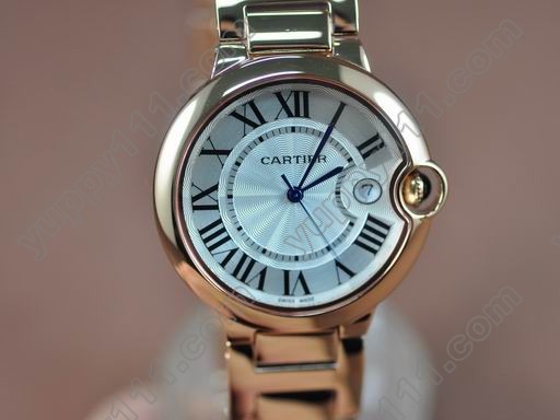 カルティエCartier Ballon Bleu de Cartier Mid Size RG White Quartzクオーツ