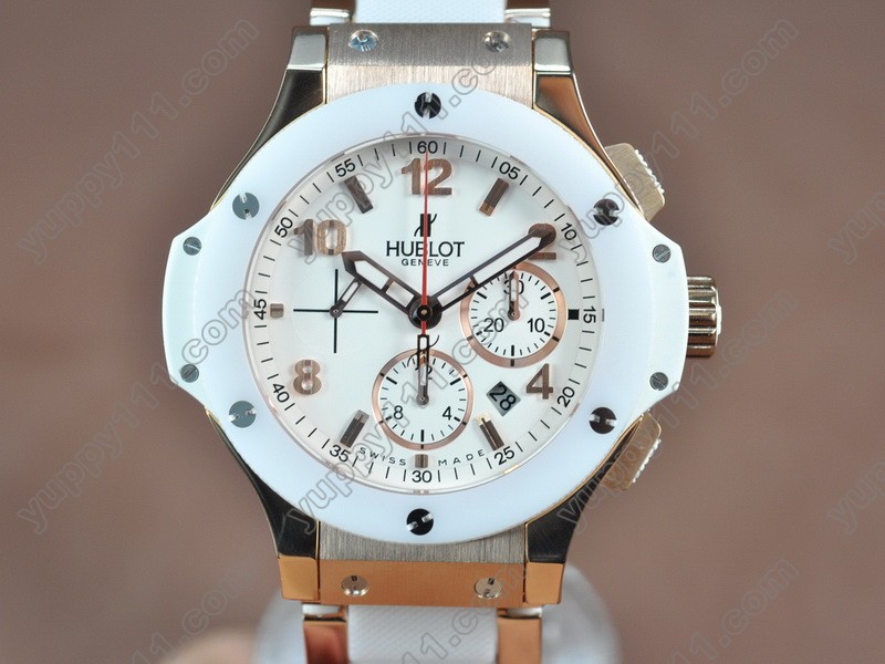 ウブロHublot Big Bang RG White Ceramic Bez Aspen White Asia自動巻き