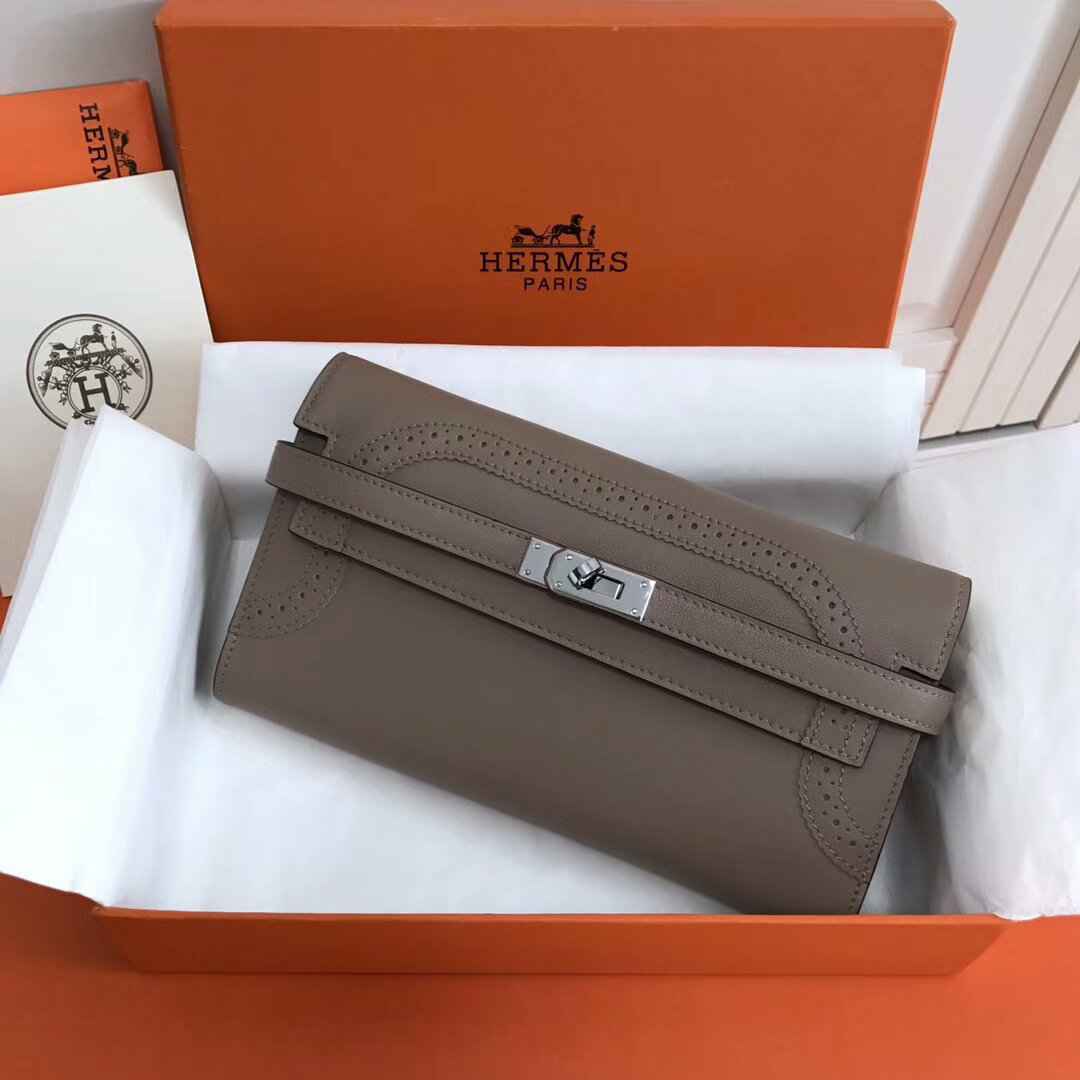 偽物エルメス 財布 HERMES 2024最新作 レディース ケリー 20 かぶせ式長財布 her20520-4