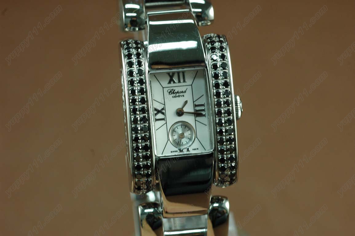 ショパール Chopard Las Las Strada Ladies SS/2 Blk-Diam White Dial Swiss Qtz脕時計 box