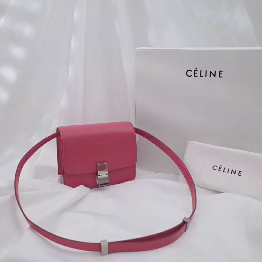 セリーヌ偽物バッグ CELINE 2024新作 カーフスキンボックスのスモールクラシックバッグ 164183