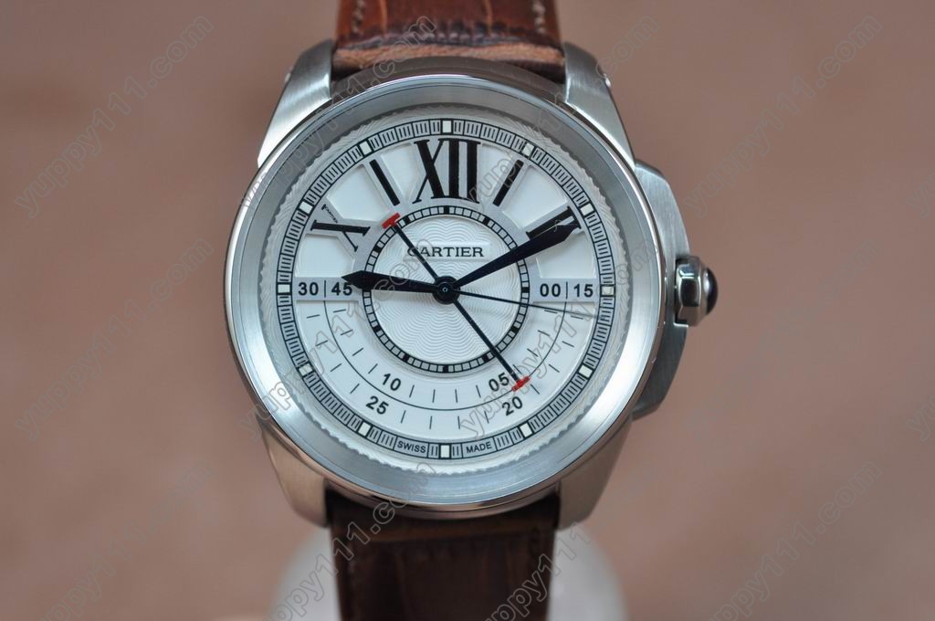 カルティエCartier Calibre de cartier SS/LE White Asia Automatic自動巻き