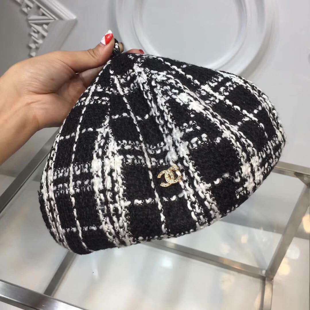 CHANEL シャネルコピー ハット 2024新作 綿ネル チェック ベレーぼう chm17127p14-4