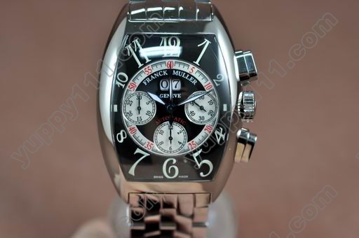 フランクミュラーFranck Muller Casablanca Big Date Chrono SS/SS Blk A-7750腕時計