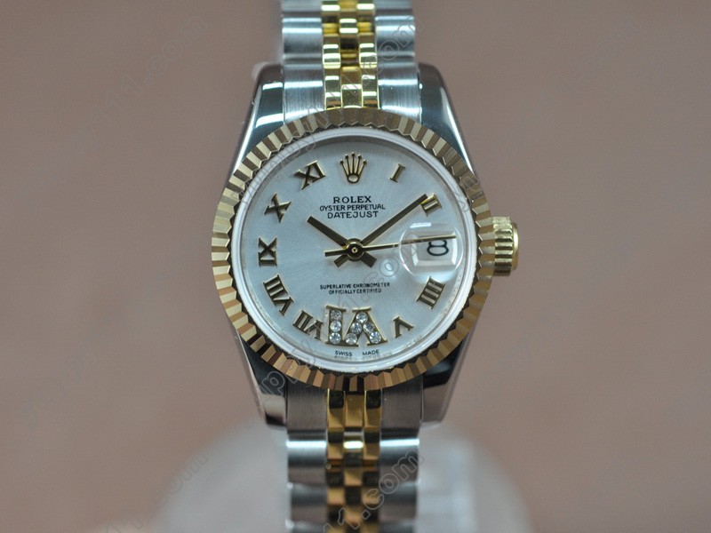 ロレックスRolex DateJust 25mm TT/Silver Swiss Eta 2671-2自動巻き