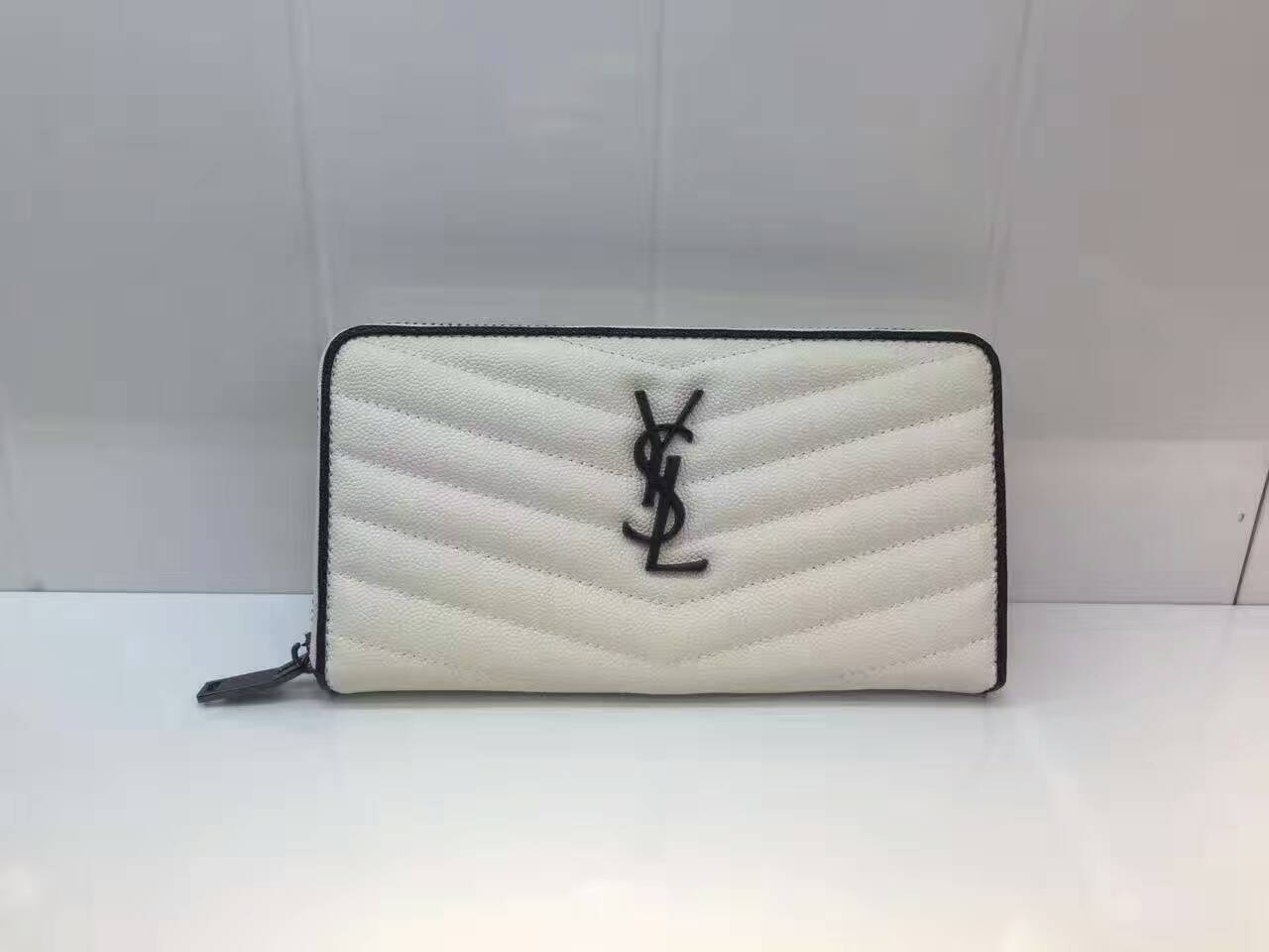 2017美品 サンローランコピー 財布 Yves Saint Laurent レディース ラウンドファスナー長財布 358094-8