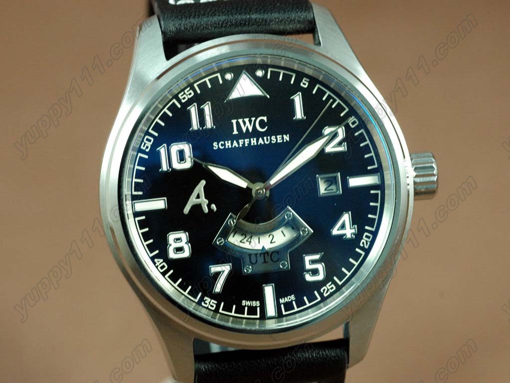 IWC Watches St Exupery UTC SS/LE Black Asia Auto 2 Time Zone自動巻き