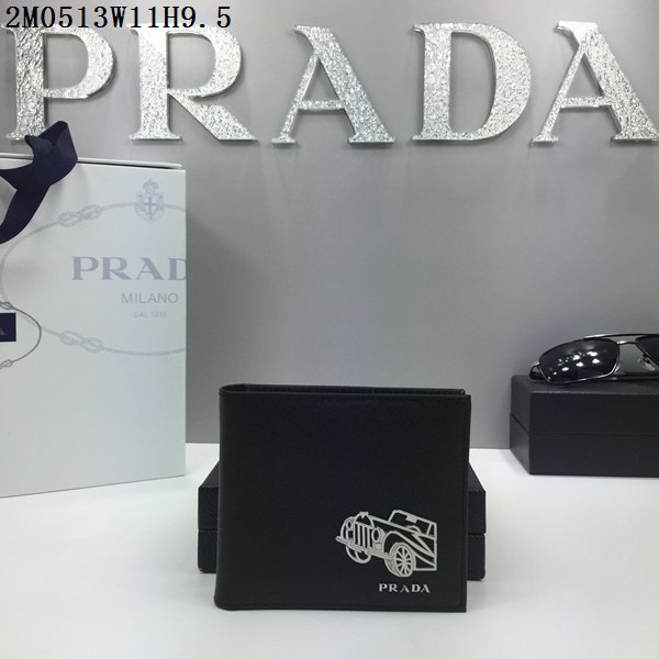 PRADA プラダコピー財布 2024春夏新作 高品質 メンズ 二つ折財布 2M0513-11