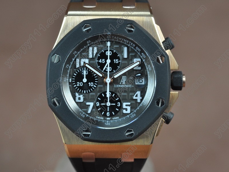 オーデマ･ピゲAudemars Piguet Royal Oak Chrono RG/RU Grey A-7750自動巻き