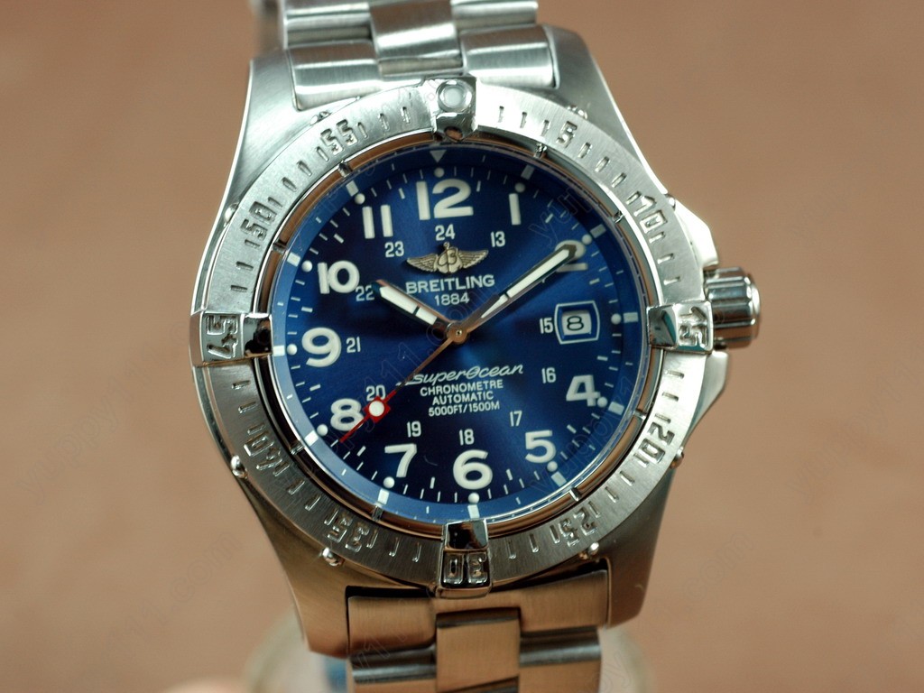 ブライトリングBreitling Superocean Steelfish SS Blue Asia Eta 2824-2自動卷