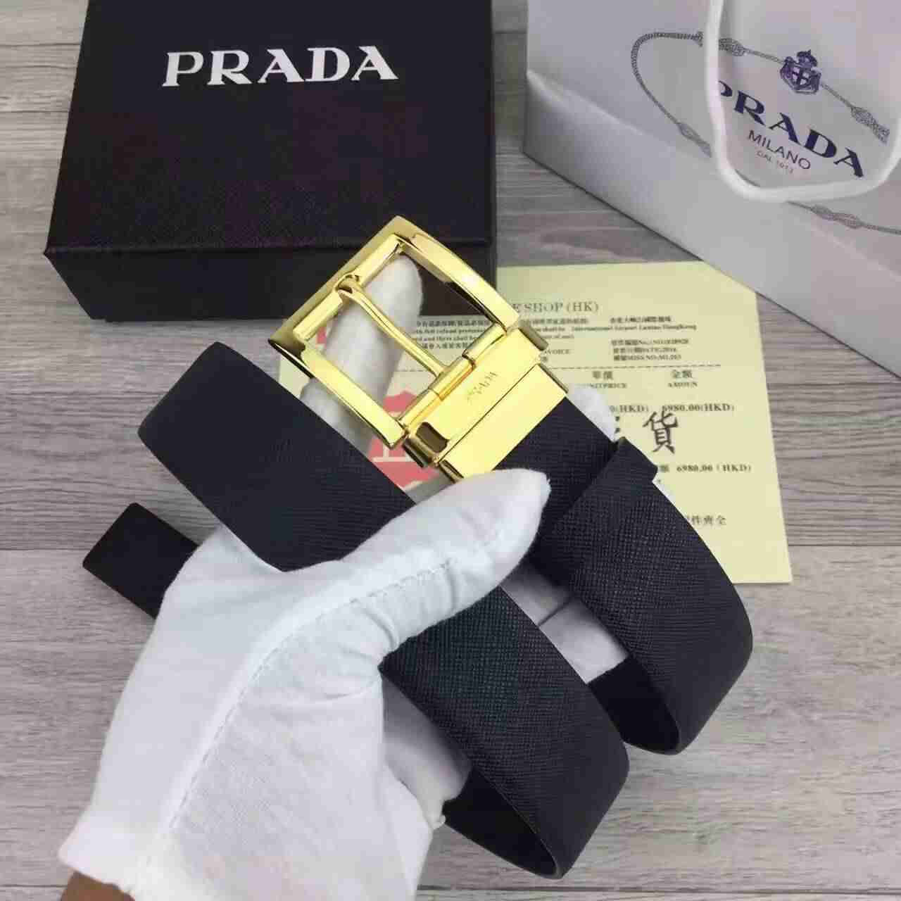 プラダコピー ベルト PRADA 2024新品 高品質 メンズ ビジネスベルト prbelt161117-4