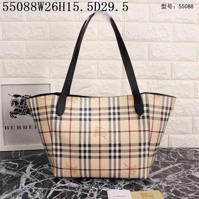 偽物バーバリー バッグ 2024新作BURBERRY レディース チェック ショッピングバッグ 55088-4