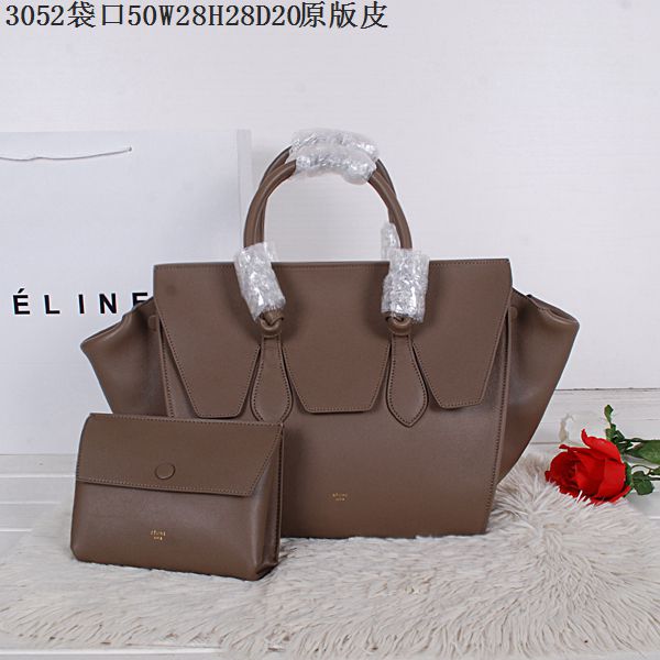 2024春夏新作 セリーヌコピー バッグ CELINE original leather 人気 レディース ヴィンテージ ハンドバッグ ダークグレー 3052-3