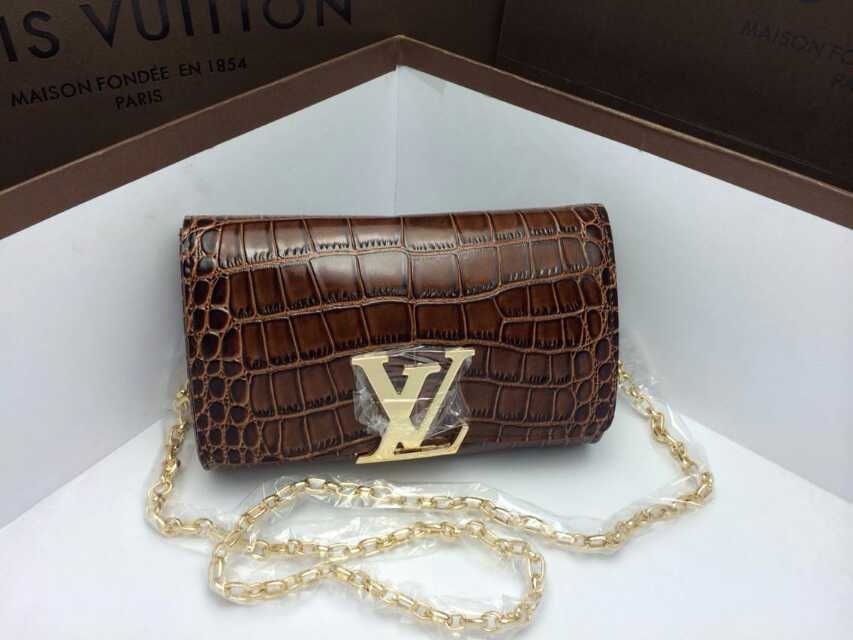 ルイヴィトンコピー LOUIS VUITTON バッグ 2014新作 クロコダイル クラシック 大人気! レディース 斜めがけバッグ/パーティーバッグ ブラウン M91479-6