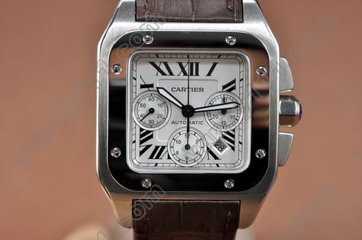 カルティエCartier CARS10008 Santos 100 Chrono SS Men Asia 7750自動巻き