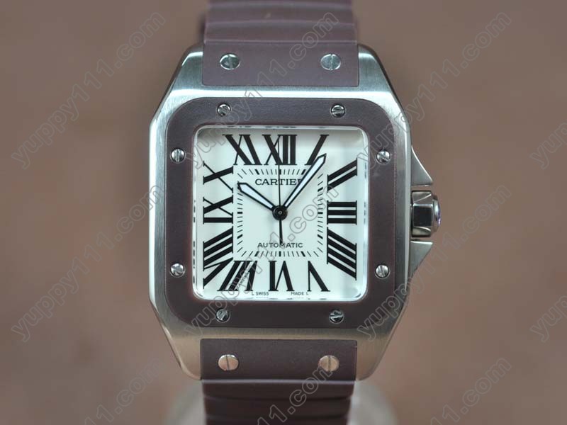 カルティエCartier Santos 39mm SS/RU White dial A-2824-2自動巻き