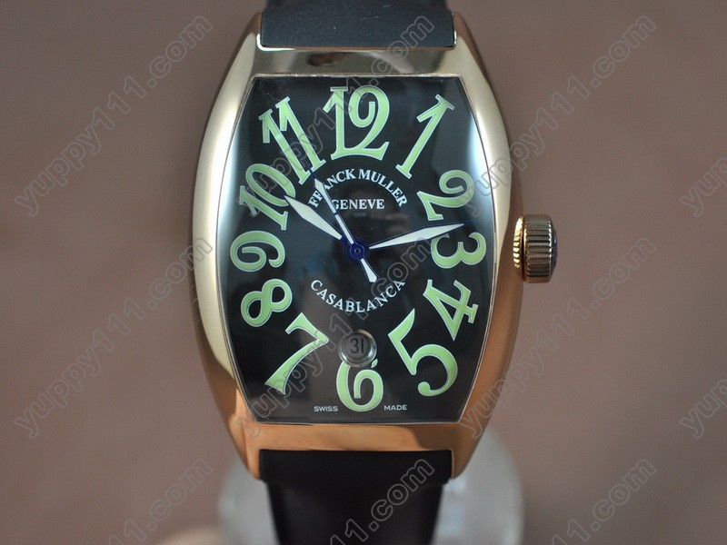 フランクミューラーFranck Muller Casablanca RG/RU Black Eta 2824-2 自動巻き