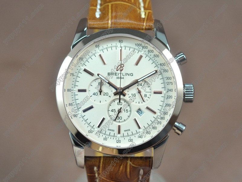 ブライトリングBreitling Transocean Chrono TT/LE White dial Jap-OS20クォーツストップウォッチ