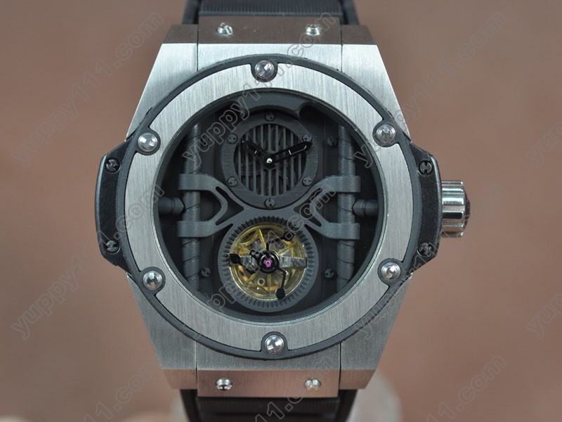 ウブロHublot Big Bang King Power SS/RU Black Asia 自動巻き