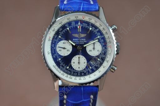 ブライトリングBreitling Navitimer Blue Dial LE Stick Markers Working Chronos自動巻き