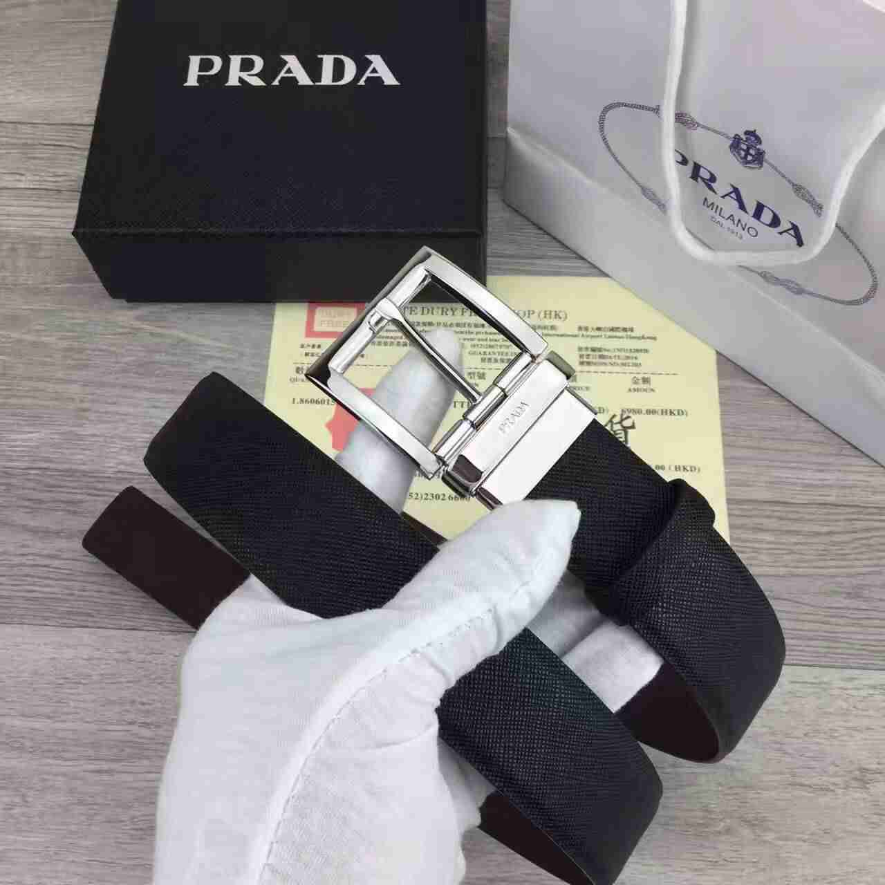 プラダコピー ベルト PRADA 2024新品 高品質 メンズ ビジネスベルト prbelt161117-5