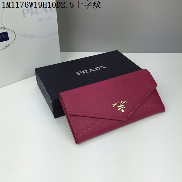 プラダコピー 財布 PRADA 2024春夏新作 人気 レディース 封筒型 二つ折長財布 1M1176-3