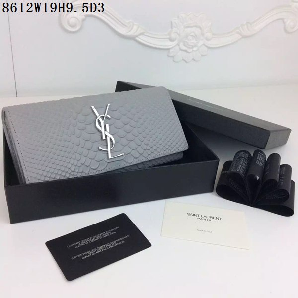 サンローランコピー 財布 Yves Saint Laurent 2024春夏新作 パイソンレザー レディース 二つ折り長財布 8612-5