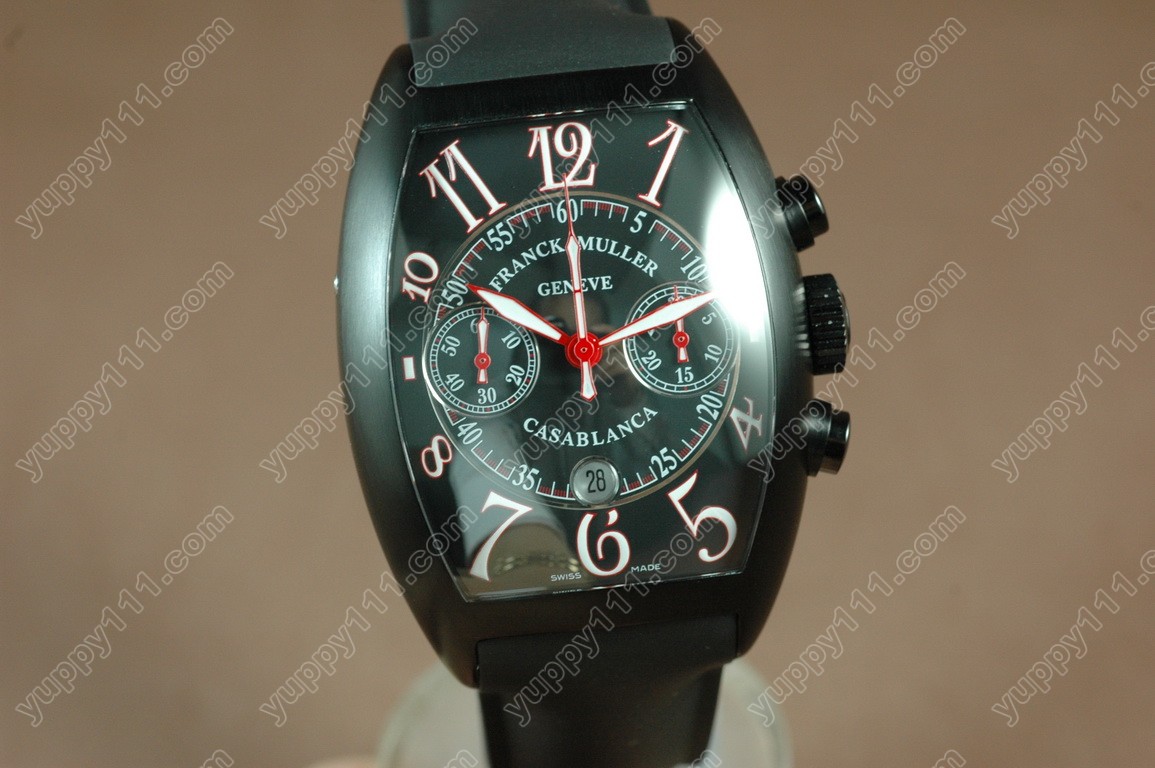 フランクミュラー Franck Muller Watches Casablanca Chrono PVD/LE Black A-7750 28800bph腕時計