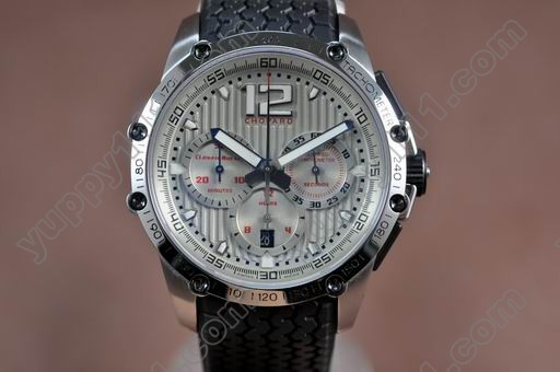 ショパールChopard Classic Racing S'pore GP SS/RU Blk A-7750腕時計