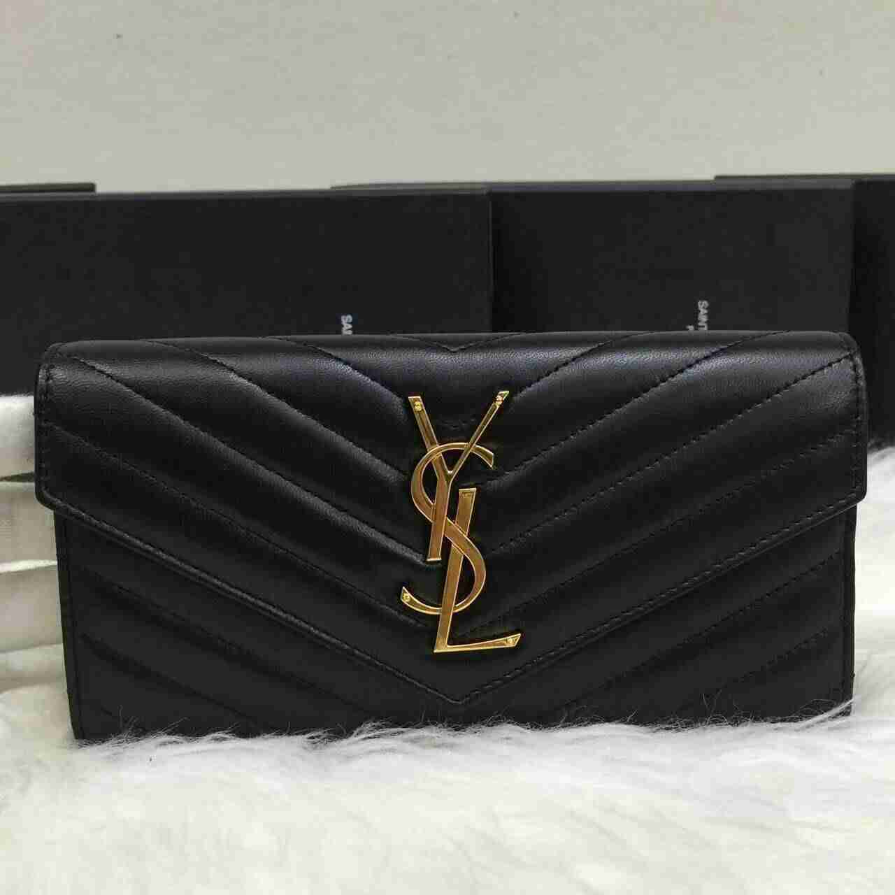 サンローランコピー 財布 2024秋冬新作 Yves Saint Laurent レディース 高品質 二つ折り長財布 2219-4