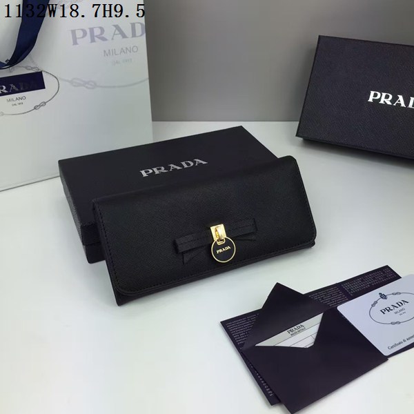 プラダコピー PRADA 2024春夏新作 上質で 魅力 レディース 二つ折り長財布 1M1132-63