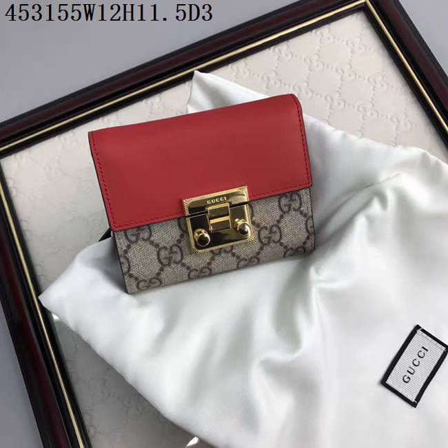 グッチコピー 財布 2024新作 GUCCI パッドロック式 折り畳み財布 453155-3