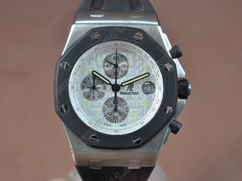 オーデマ･ピゲAudemars Piguet Royal Oak SS/RU White Japan VD76A Sec@12クオーツストップウォッチ