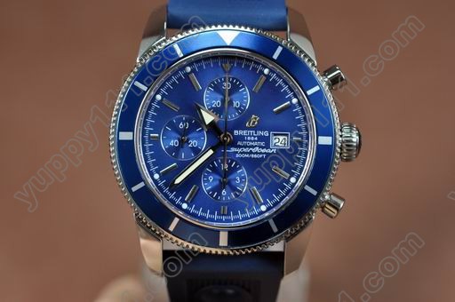 ブライトリングBreitling Superocean Heritage Chrono SS/RU Blue A-7750自動巻き