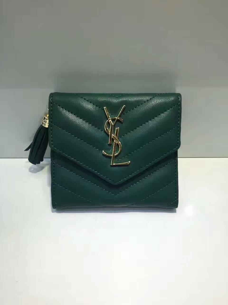 サンローランコピー 財布 2017美作Yves Saint Laurent 三つ折り タッセルコンパクト財布 350503-4