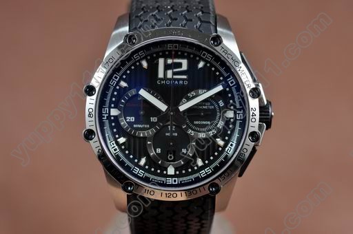 ショパールChopard Classic Racing S'pore GP SS/RU Blk A-7750腕時計